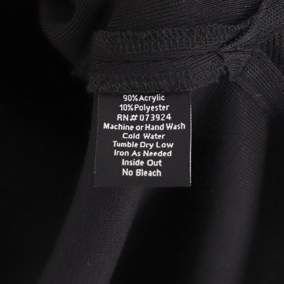 MISOOK Abstract Duster Cardigan Stretch Knit Open Front Black Pink Size L - Picture 6 of 6